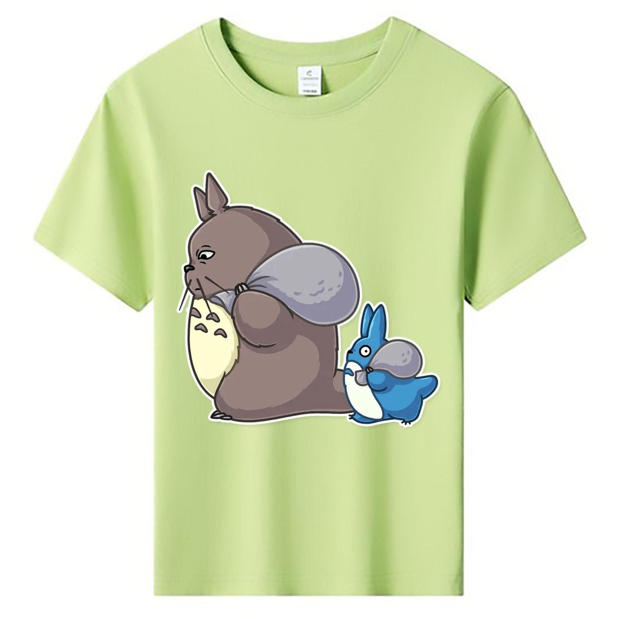（画像用） となりのトトロ 草壁メイ 草壁サツキ My Neighbor Totoro Satsuki Kusakabe Mei Kusakabe 綿100％キッズTシャツ（フロントプリント）